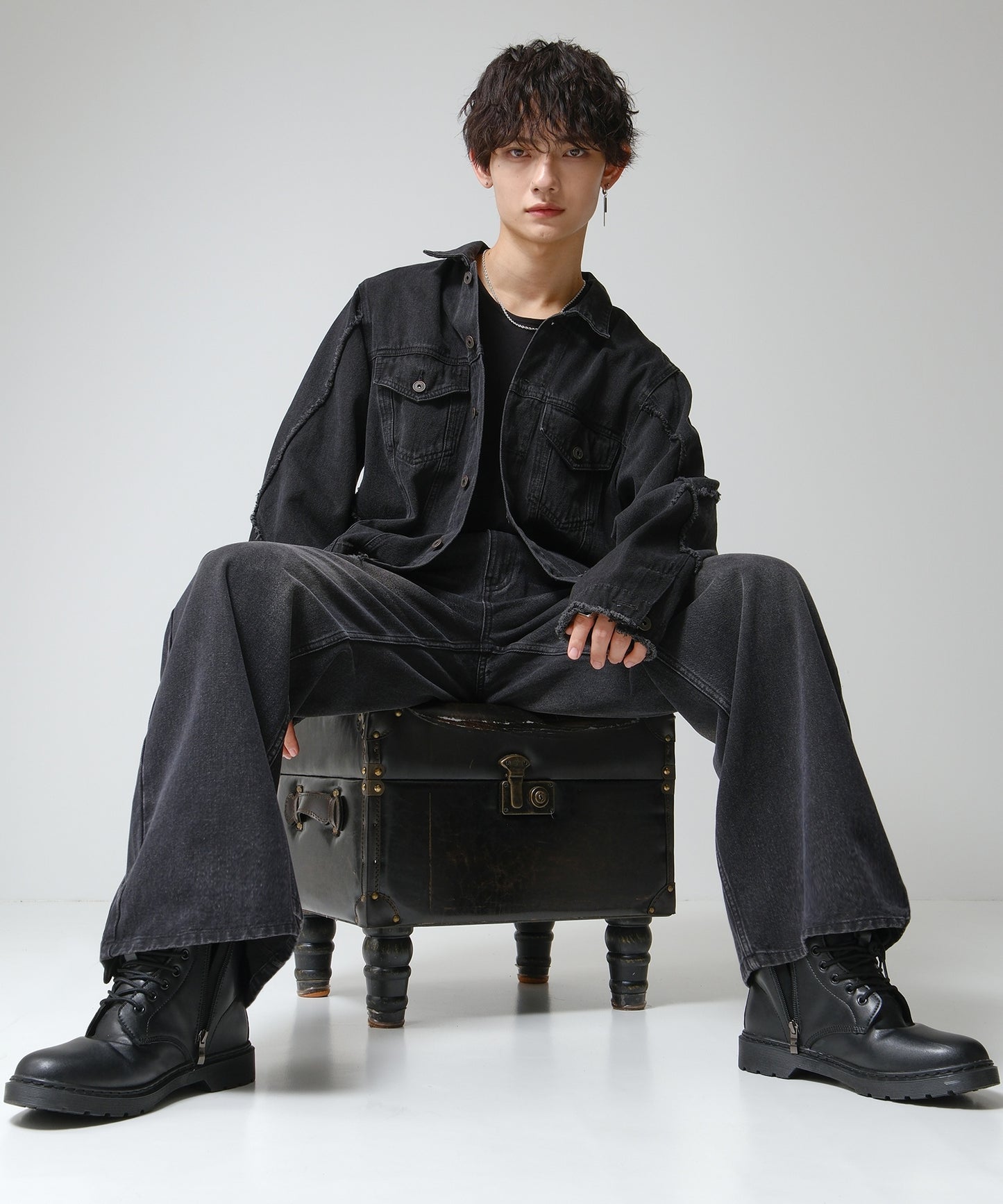 SUI-1998 ネックレス 3mm シルバー スクリューチェーン チェーン ロープ ツイスト ステンレス メンズ kksn124