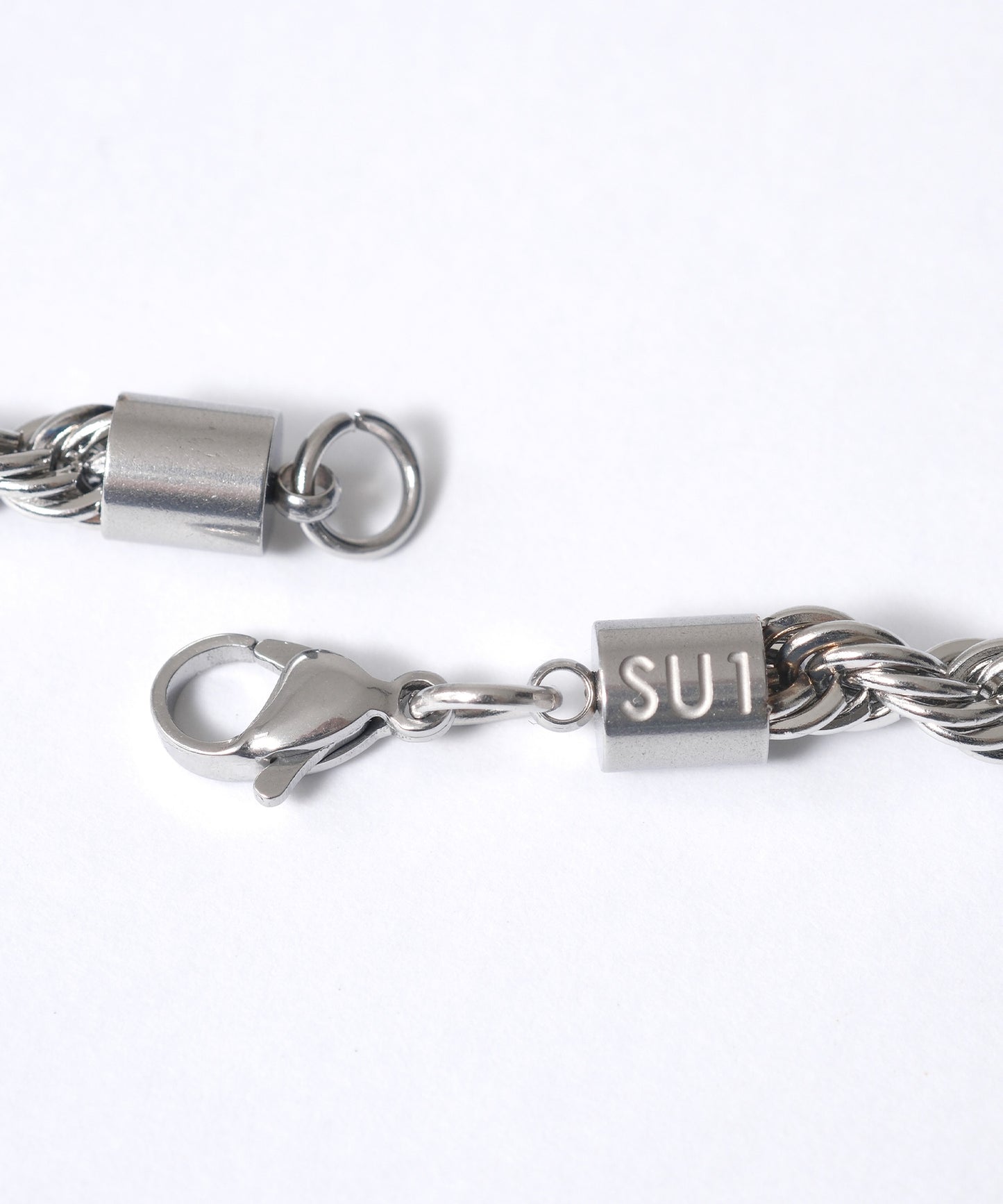SUI-1998 ネックレス 3mm シルバー スクリューチェーン チェーン ロープ ツイスト ステンレス メンズ kksn124