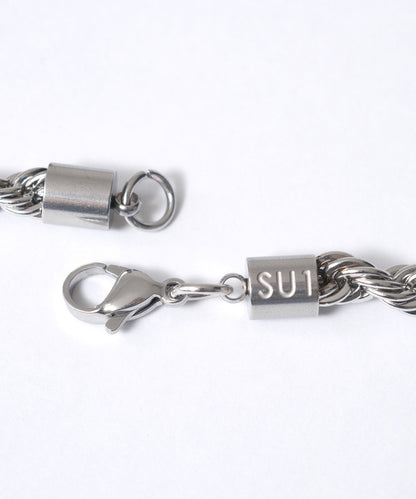 SUI-1998 ネックレス 3mm シルバー スクリューチェーン チェーン ロープ ツイスト ステンレス メンズ kksn124