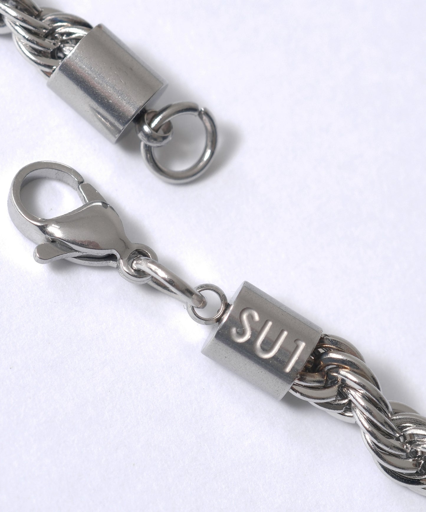 SUI-1998 ネックレス 5mm シルバー スクリューチェーン チェーン ロープ ツイスト ステンレス メンズ kksn127
