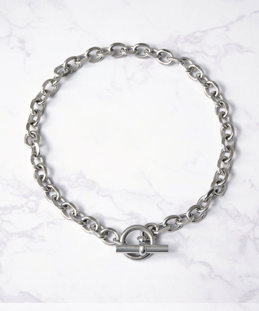 SUI-1998 ネックレス シンプル カット あずきチェーン あずき チェーン シンプル マンテル シルバー ステンレス 極太 メンズ kksn194