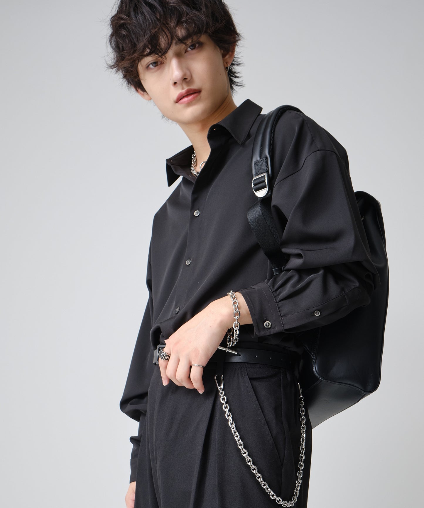 SUI-1998 ネックレス シンプル カット あずきチェーン あずき チェーン シンプル マンテル シルバー ステンレス 極太 メンズ kksn194