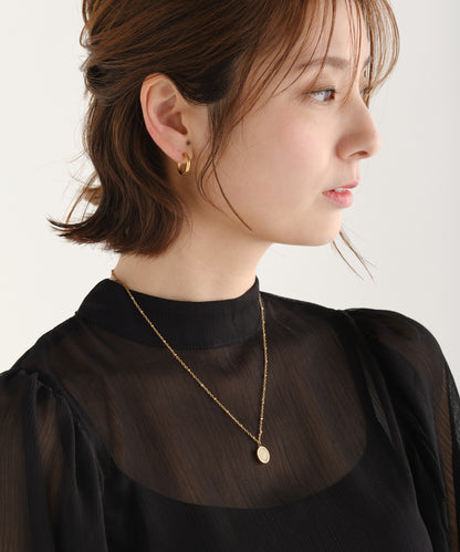 SUI-1998 ネックレス ストーン 立体 玉あずき ゴールド シルバー ステンレス レディース kksn26-27