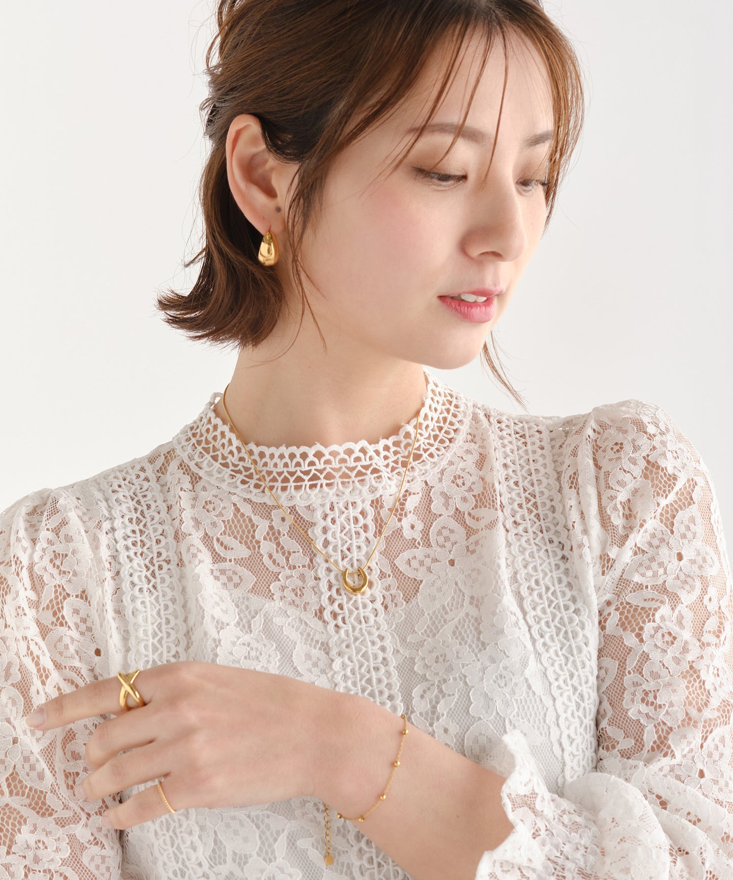SUI-1998 ネックレス シンプル ゴールド シルバー ステンレス レディース kksn3-4